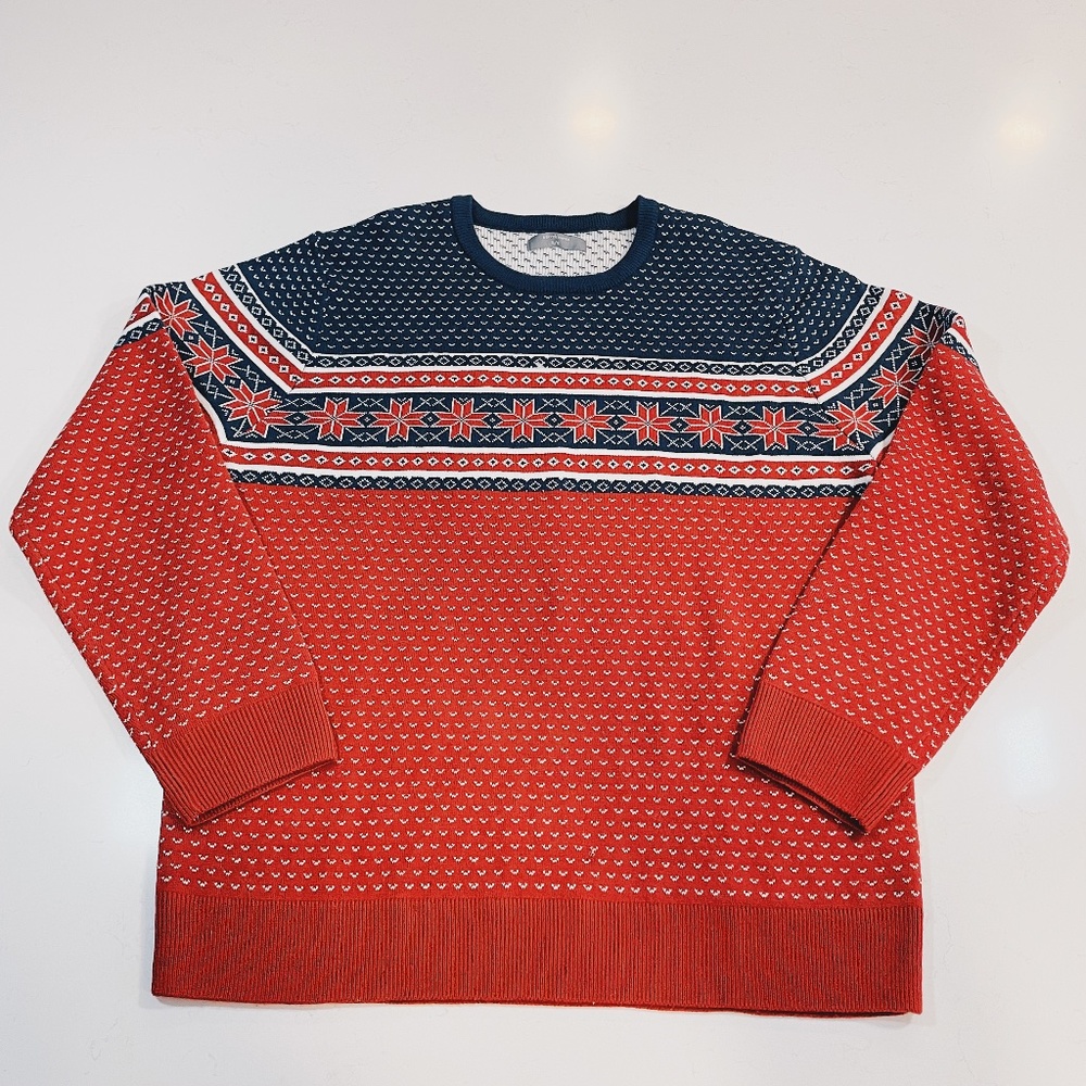 Denver Hayes Blue & Red Long sleeve sweater - Large